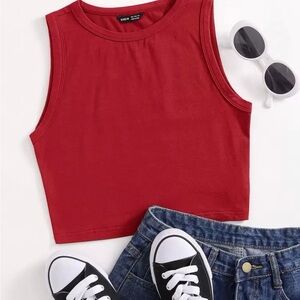 SHEIN Red Crop Tank Top – Size XL – Brand New (No Tags)